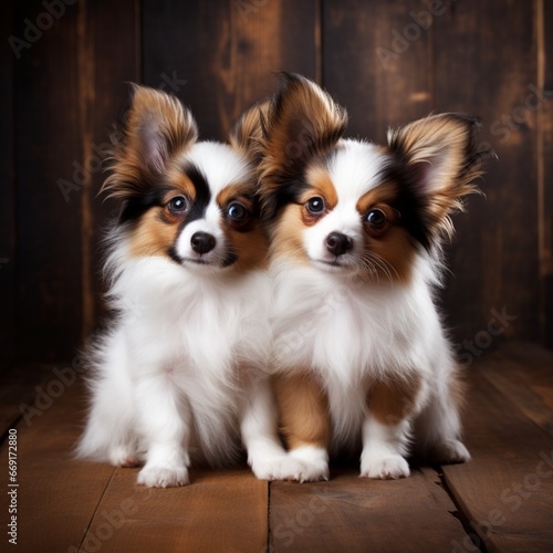 papillon breed dog generated by AI