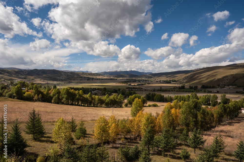 landscape with mountains and lake landscape with mountains and lake