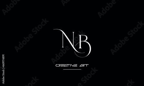 BN, NB, B, N abstract letters logo monogram