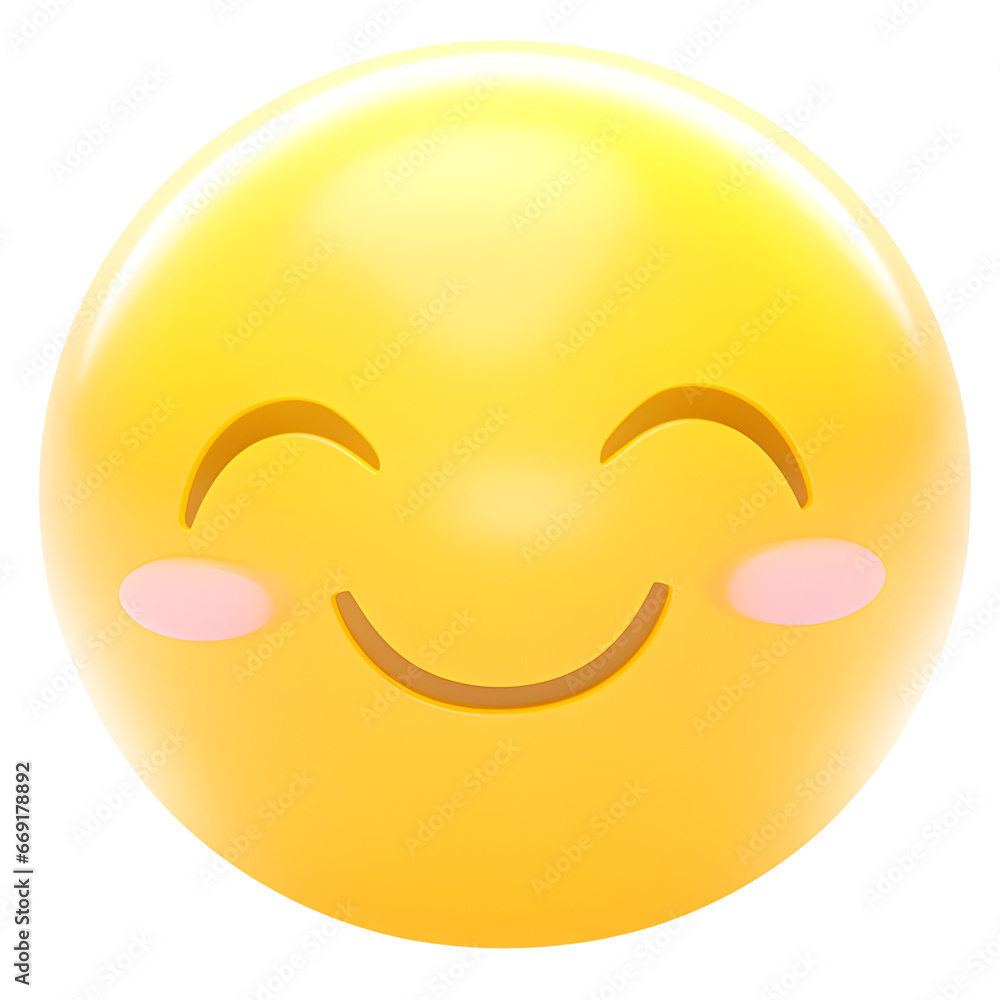 Fototapeta premium 3D Smile Face Happy Face Emoji