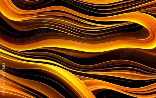 Abstract yellow and orange Waves Background