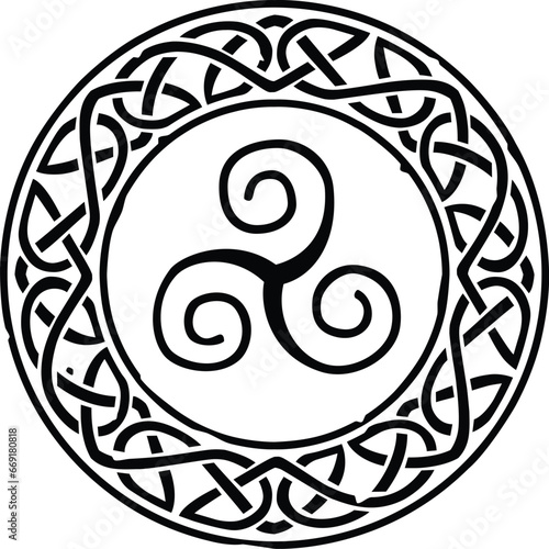 Celtic Knot Ring with Triskelion