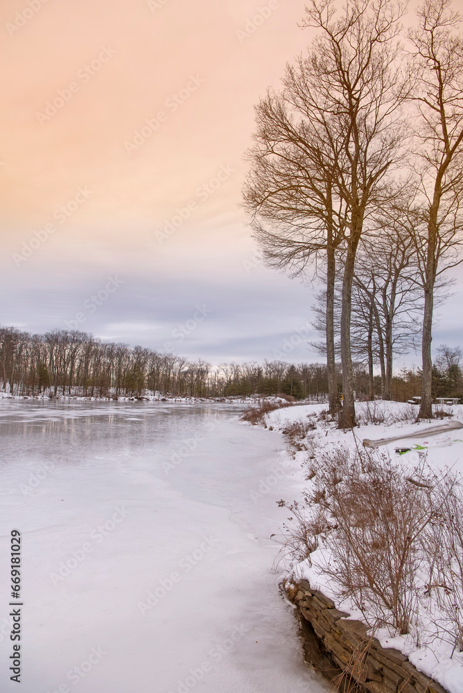 Beebe hill State Forest Frozen Pond New York Beebe hill State Forest Frozen Pond New York
