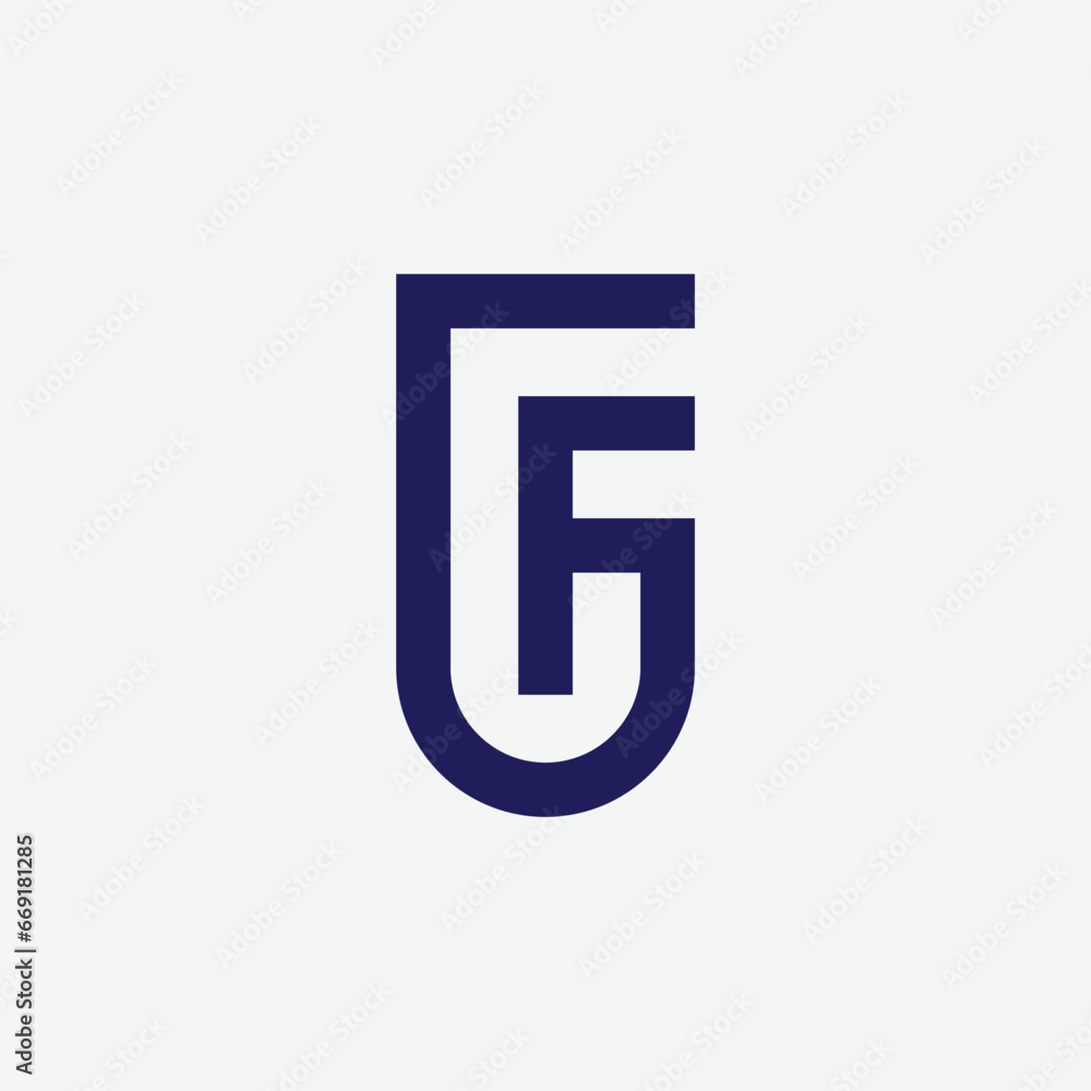 GF FG monogram letter initial based logo design GF FG monogram letter initial based logo design