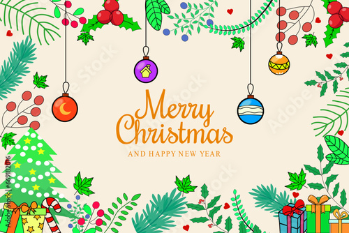  Free vector flat christmas season background
