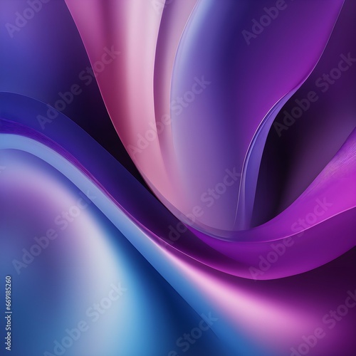 The curved lines of blue and purple color gradient on the abstract background