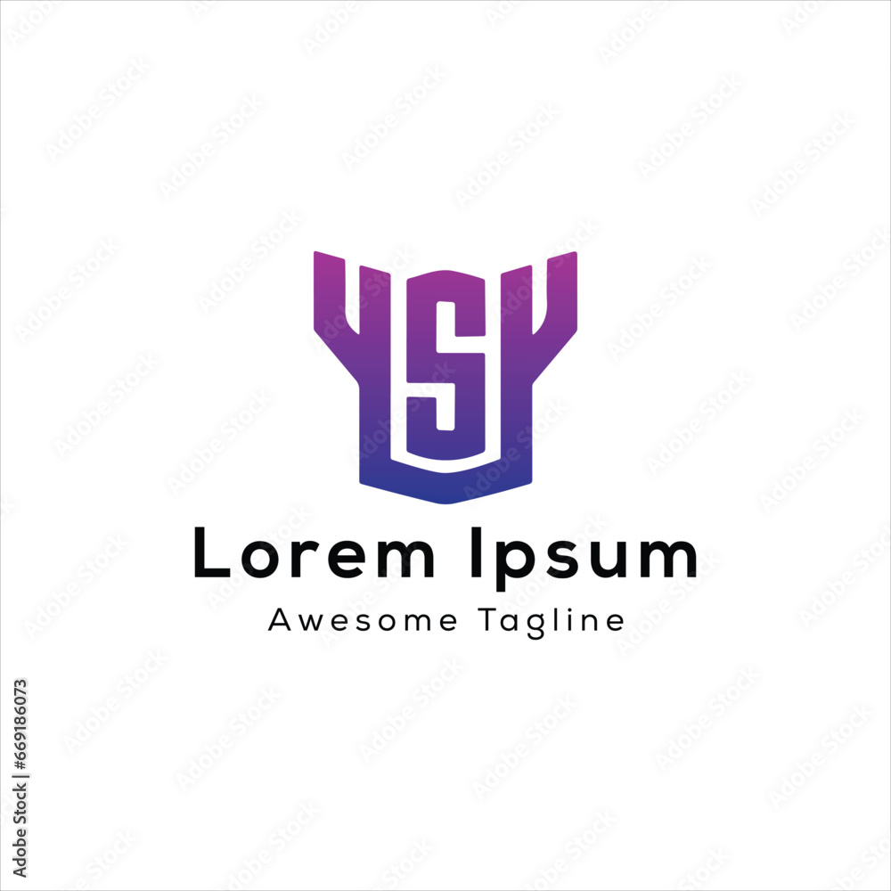 YSY letter initial creative logo design YSY letter initial creative logo design