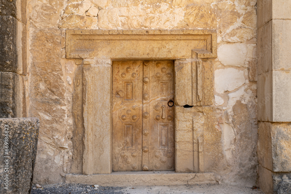 Side door from the Cave of the Coffins at Bet She'arim in Kiryat Tivon, Israel.
