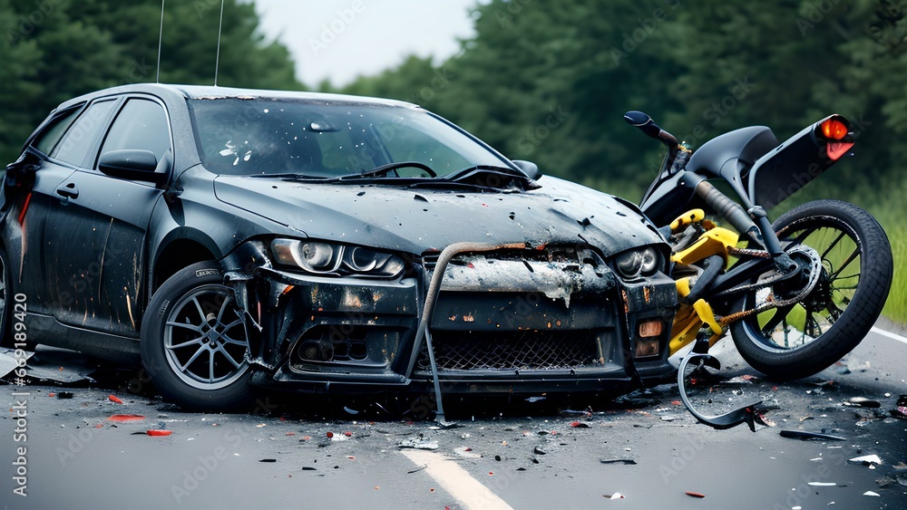 A car accident involving a bike results in a tragic fatality. A car accident involving a bike results in a tragic fatality.