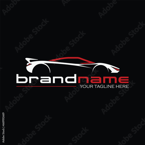 sport car logo template, Perfect logo for business related to automotive industry photo