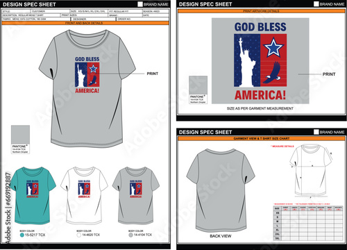 LOCAL AND REGIONAL PRIDE AMERICAN STATUE STREETWEAR VECTOR DIGITAL DTG DTF HEAT TRANSFER STICKER SUBLIMATION PRINT ON T SHIRT TECHPACK MEASUREMENT LAYOUT TEMPLATE DESIGN