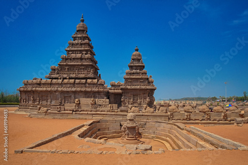Εκτύπωση καμβά Famous Tamil Nadu landmark, UNESCO world heritage - Shore temple, world heritage