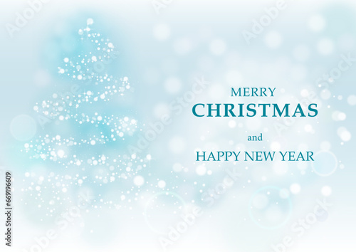 冬の背景メッセージ入りベクター素材