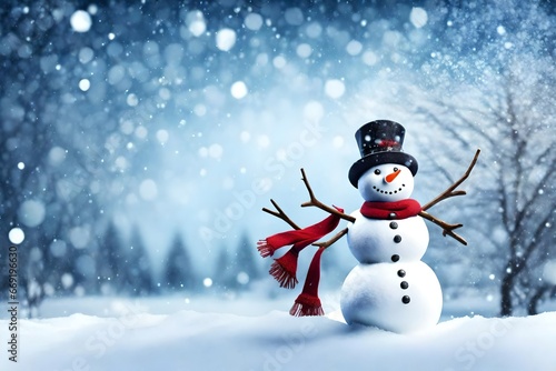 snowman on the snow © Zoya