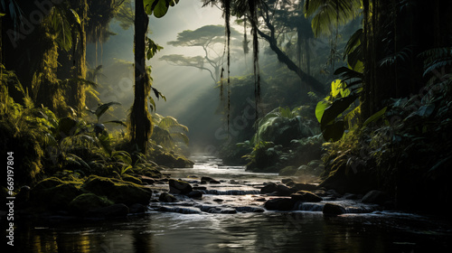 River in the jungle in Costarica photo