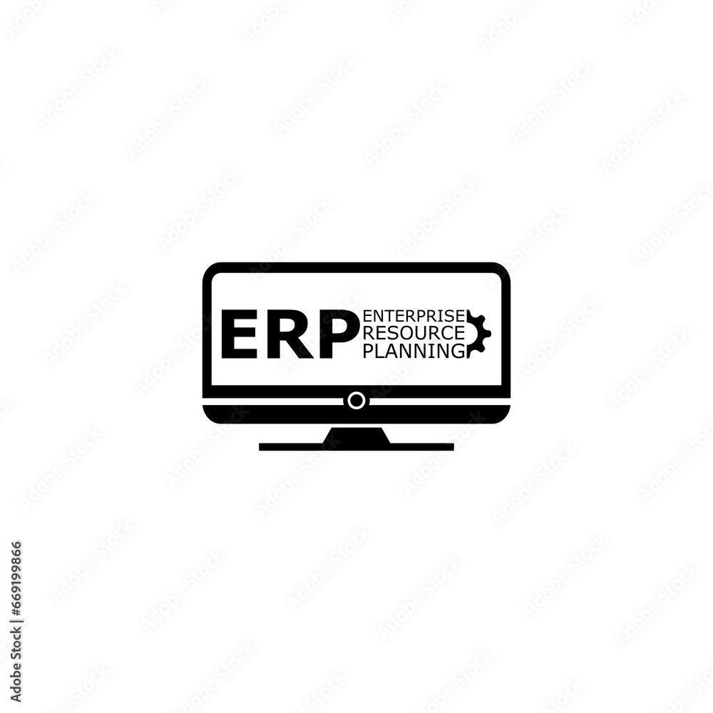 ERP icon isolated on transparent background ERP icon isolated on transparent background