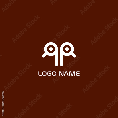 RP logo letter design. PR logo monogram initials letter concept.Letter PR logo design concept vector template