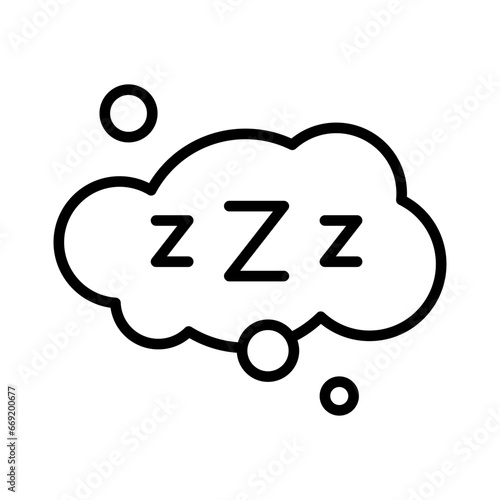 Night sleep icon outline vector. Insomnia problem. Linear style sign isolated on white