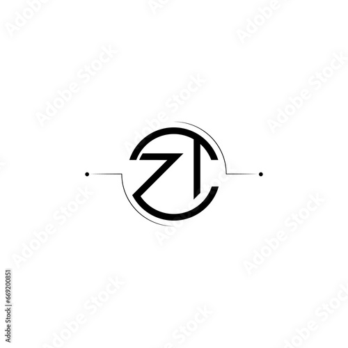 ZT monogram logo design,ZT modern logo design,ZT Logo Design Vector Template.
