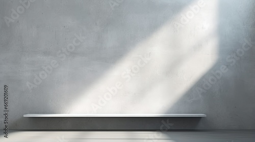 abstract background for product presentation. walls in a large empty room greyish white. can be full of sunlight