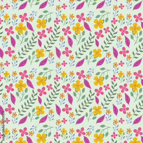 Wallpaper Mural Beautiful Vector Floral Seamless Pattern Background
 Torontodigital.ca