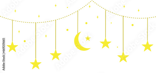 The Moon And Stars Hanging