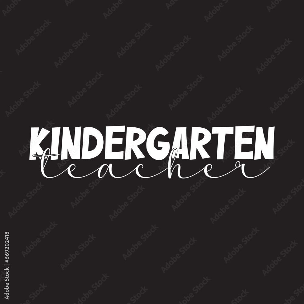 kindergarten teacher svg design