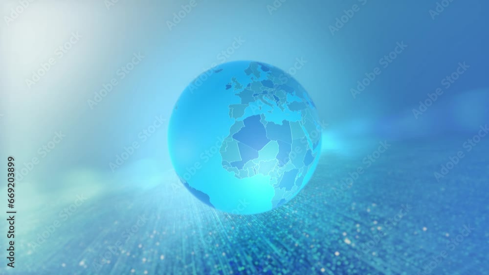 Country Zoom Animated Stylized World Map North Africa Libya Version Country Zoom Animated Stylized World Map North Africa Libya Version