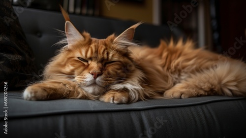cat sleeping on a couch
