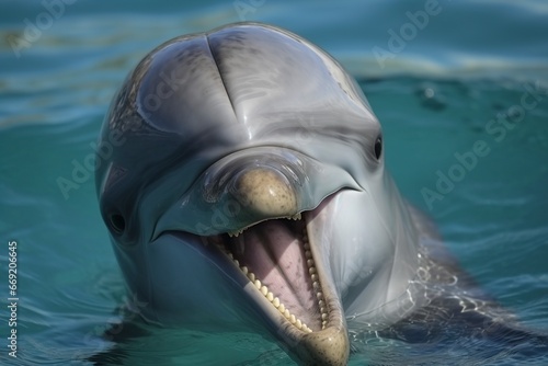 dolphin swimming in the sea,