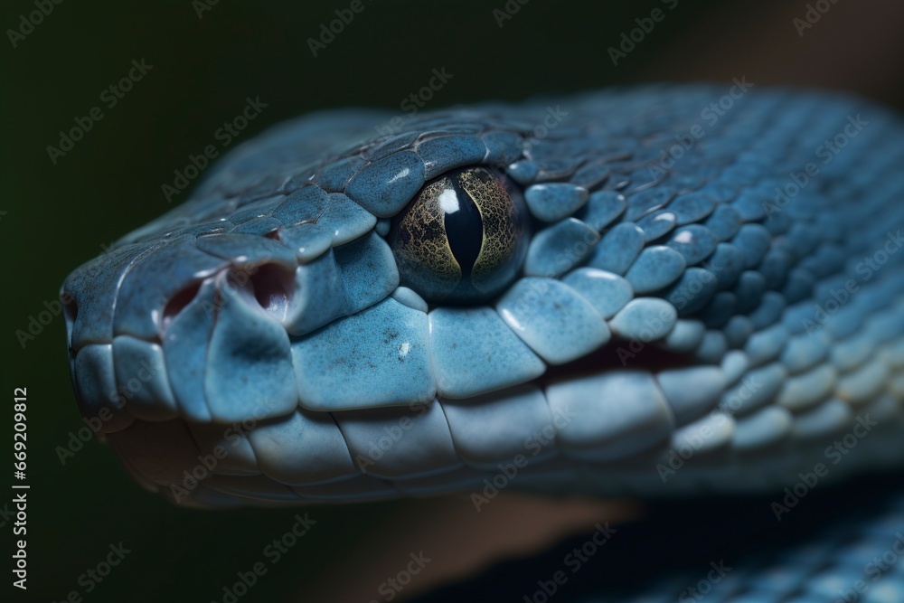 Obraz premium blue viper snake