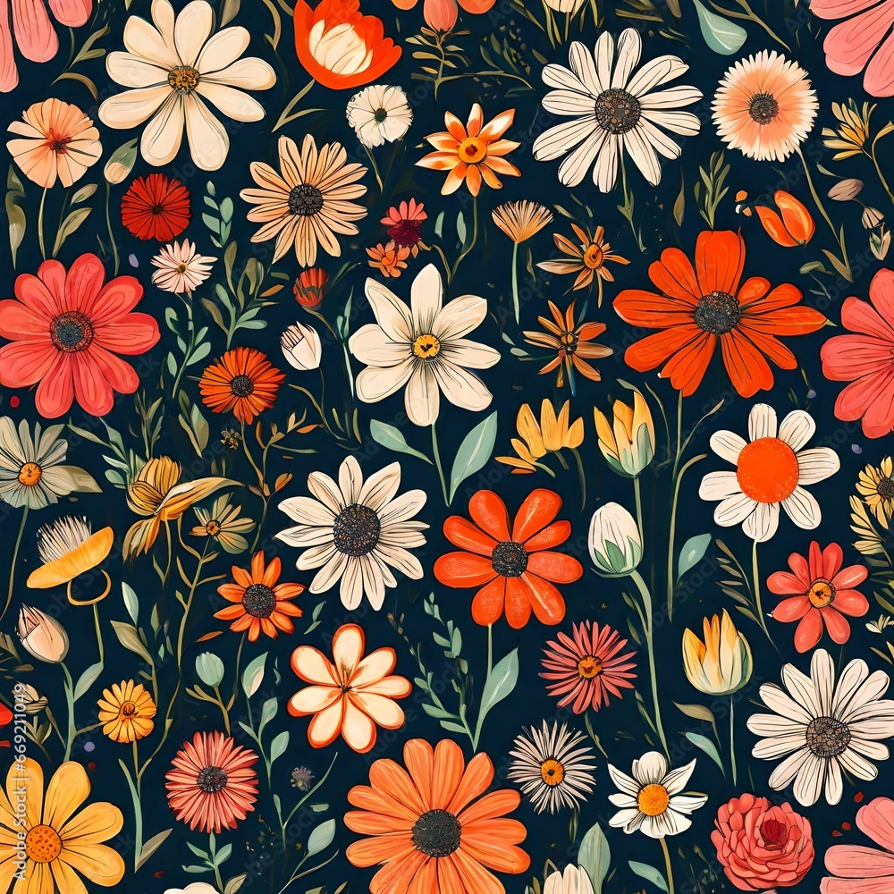 seamless pattern with flowers seamless pattern with flowers