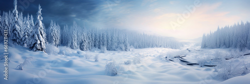 Beautiful frosty scene. © smth.design