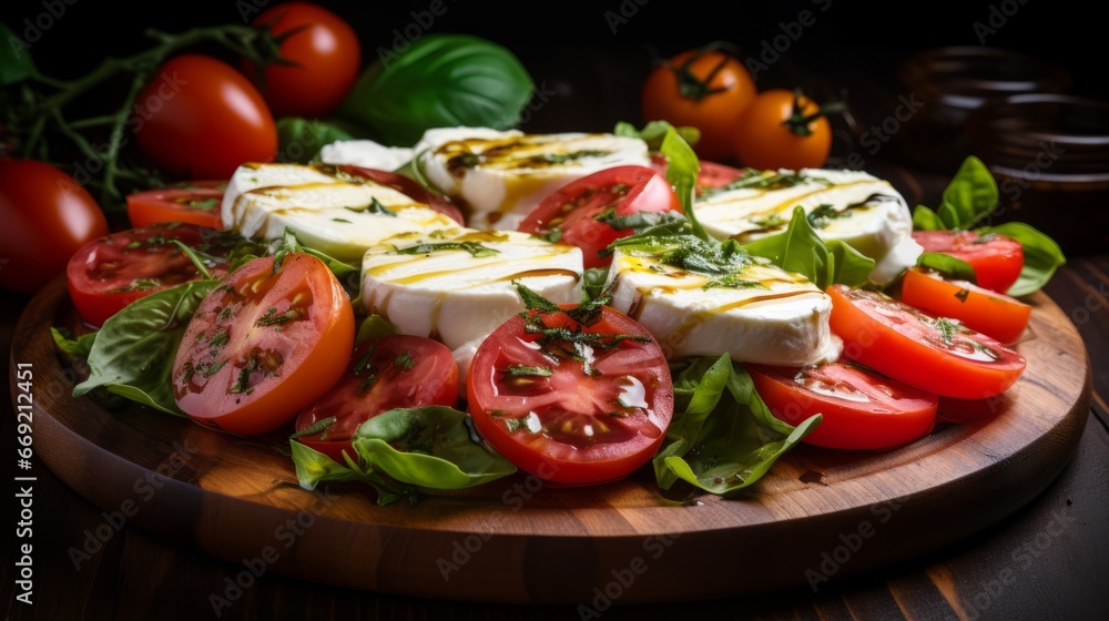 salad with mozzarella and tomatoes salad with mozzarella and tomatoes