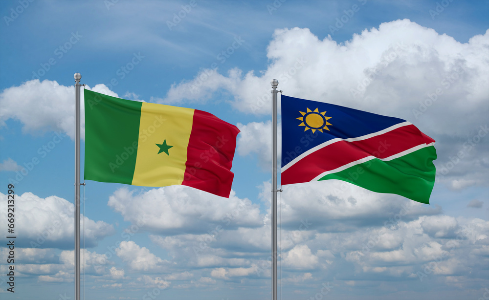 Namibia and Senegal, country relationship concept Namibia and Senegal, country relationship concept