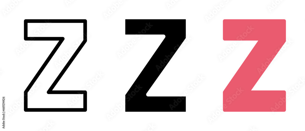 Letter Z icon set vector illustration Letter Z icon set vector illustration
