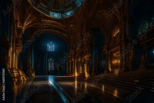 Interior of the church  Generated using AI