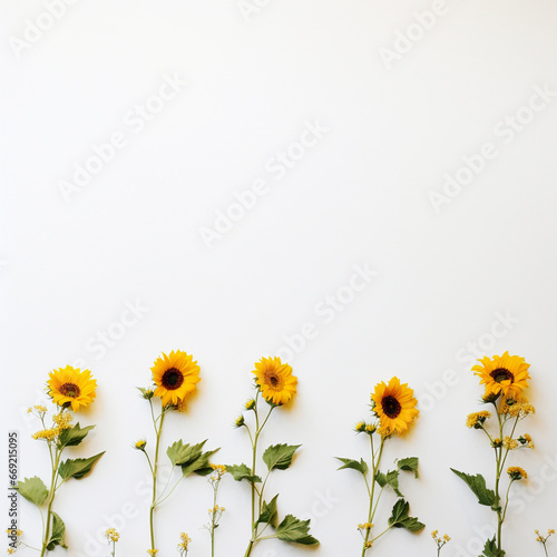 Sunflower border to brighten up your day and every day photo