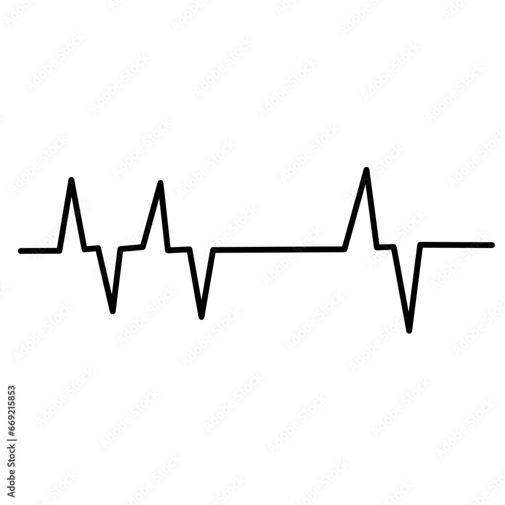 Heartbeat pulse vector line icon