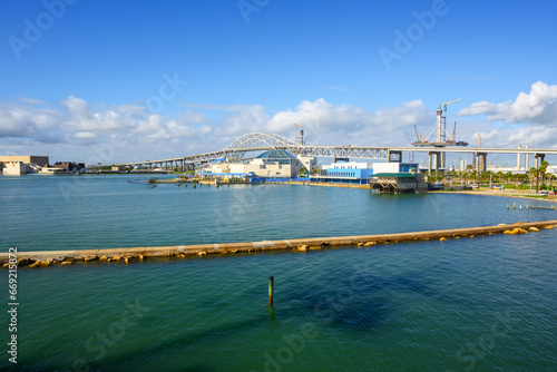 The Port of Corpus Christi located on Corpus Christi Bay. Texas, USA