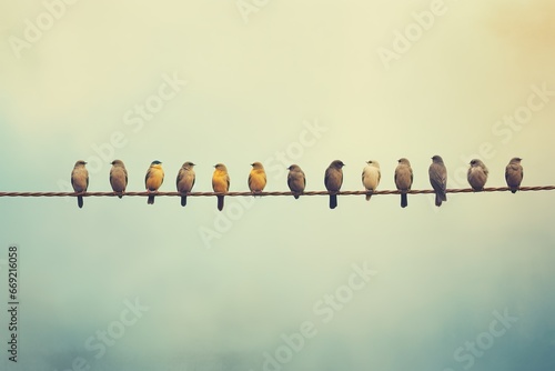 a group birds on a wire