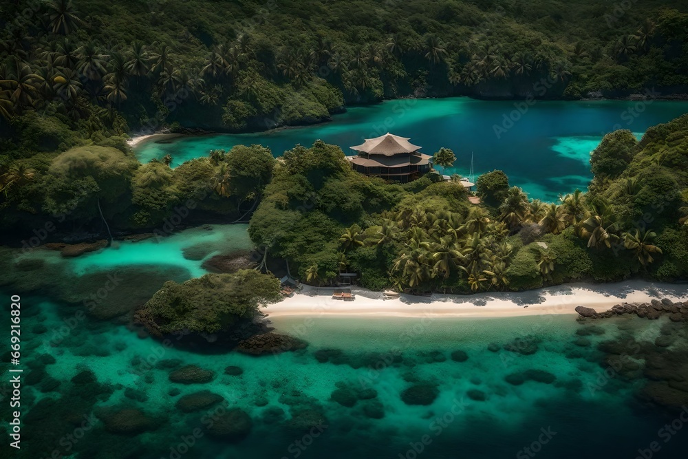 Tropical island, Generated using AI