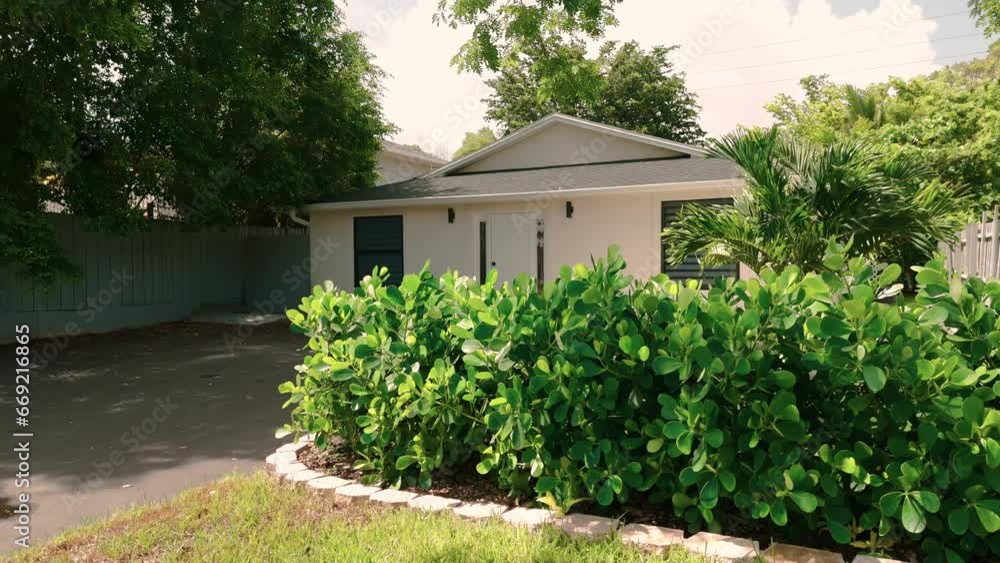 Home in Florida neighborhoods. real estate view. Wide shot Home in Florida neighborhoods. real estate view. Wide shot