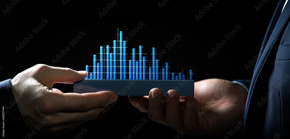 Businessman pointing arrow graph corporate future growth plan Businessman pointing arrow graph corporate future growth plan