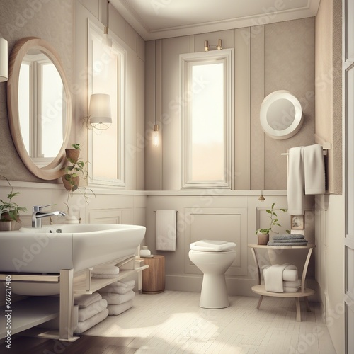 bathroom illustration background