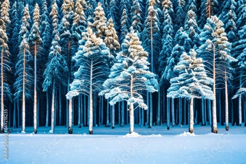 snow covered trees © Mani Arts