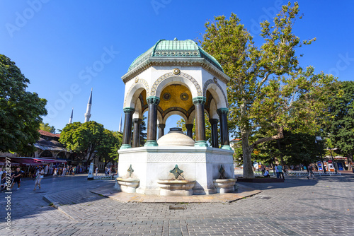Photography The Kaiser Wilhelm Fountain in the Byzantine Hippodrome of Sultanahmet in Istanb