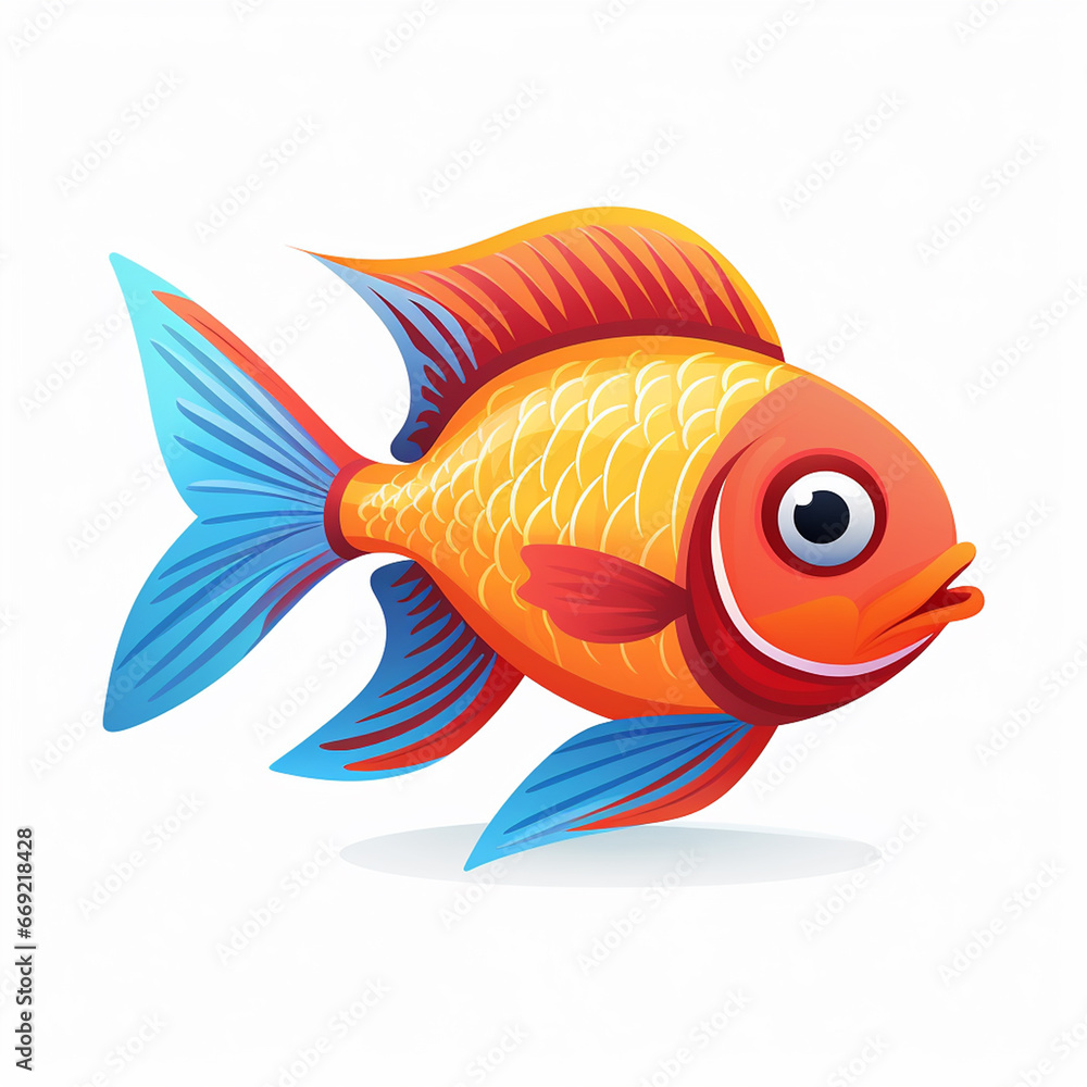 Fish Drawings Vibrant Aquatic Charm