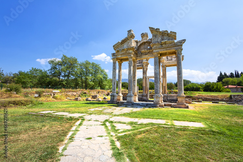Beautiful view of the archaeological site of Aphrodisias, Turkey photo
