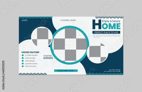  real estate youtube thumbnail template 